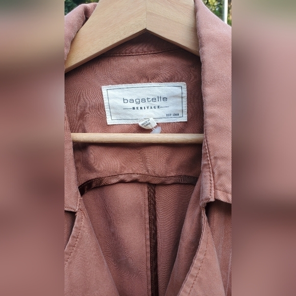 Bagatelle Mauve Trench Women Jacket Size Small - Picture 6 of 14